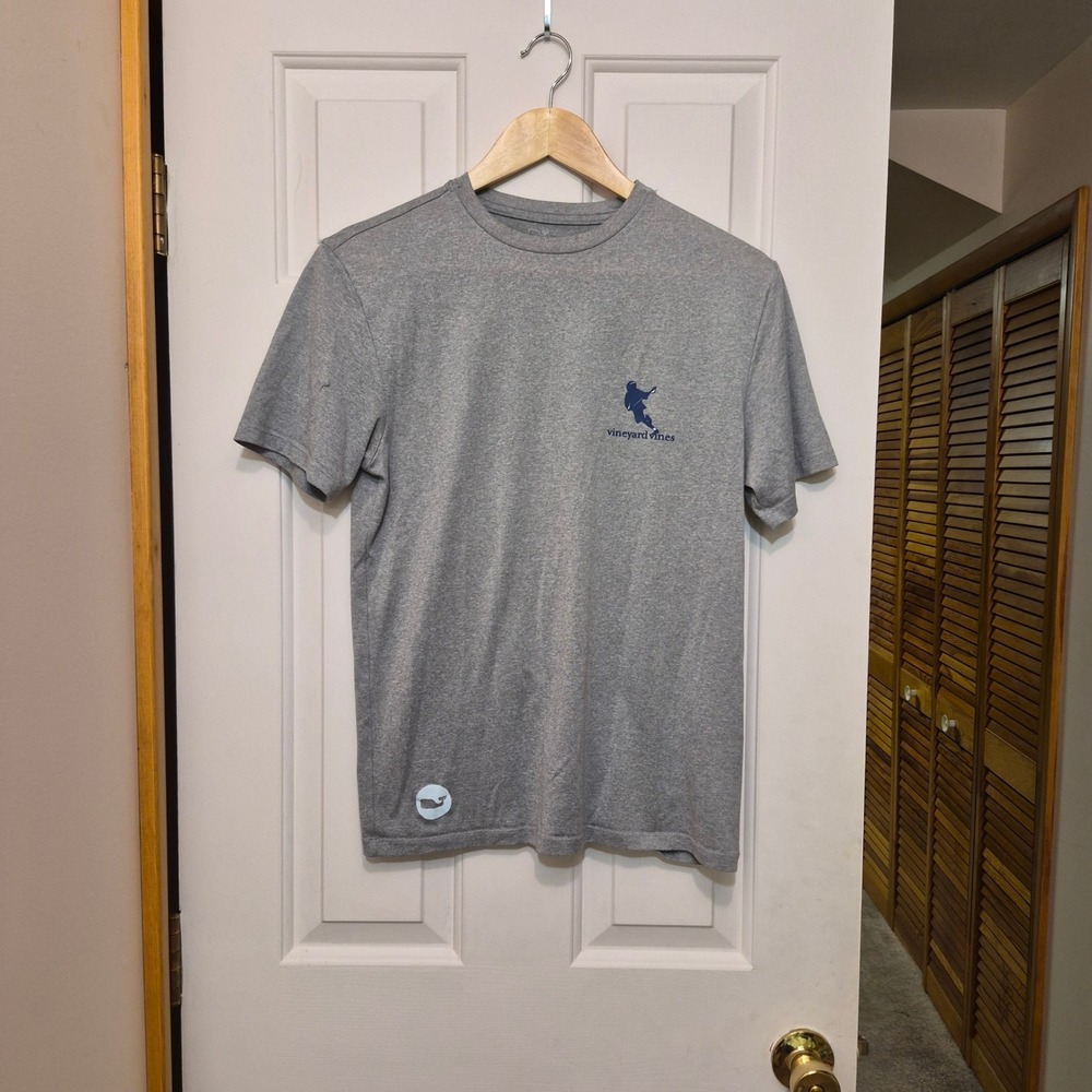 Vineyard Vines Performance Lacrosse Graphic T-Shirt Mens XS Gray Heather Tee
